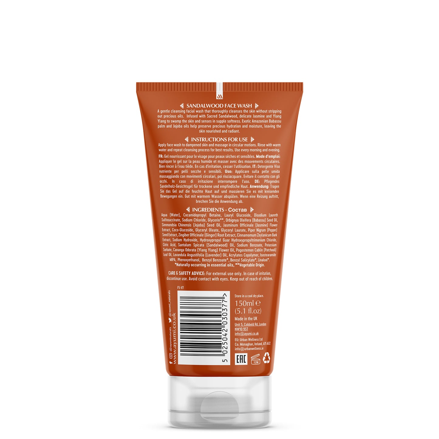 Gel Nettoyant Bois de Santal & Ylang Ylang - 150ml