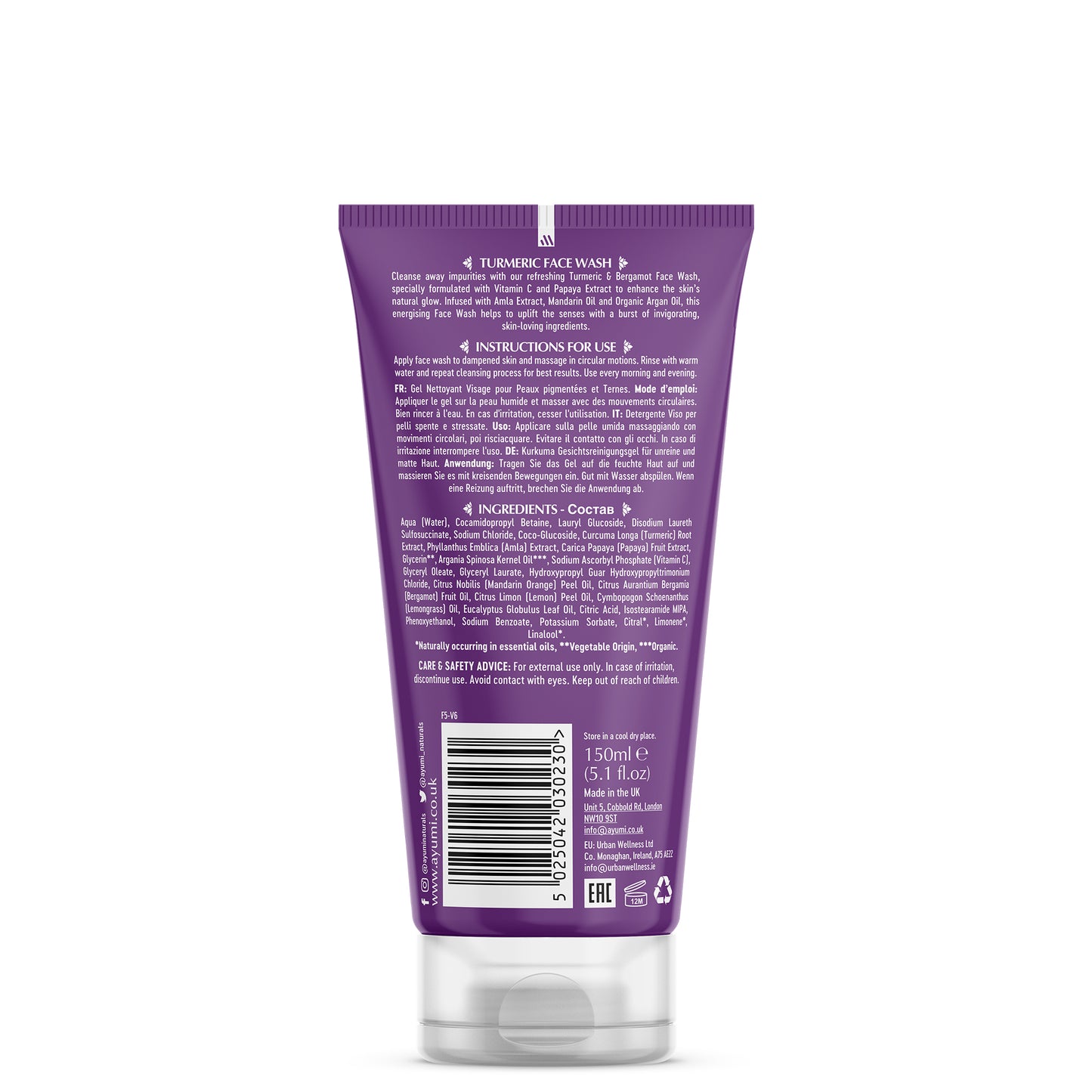 Gel Nettoyant Curcuma & Bergamot - 150ml