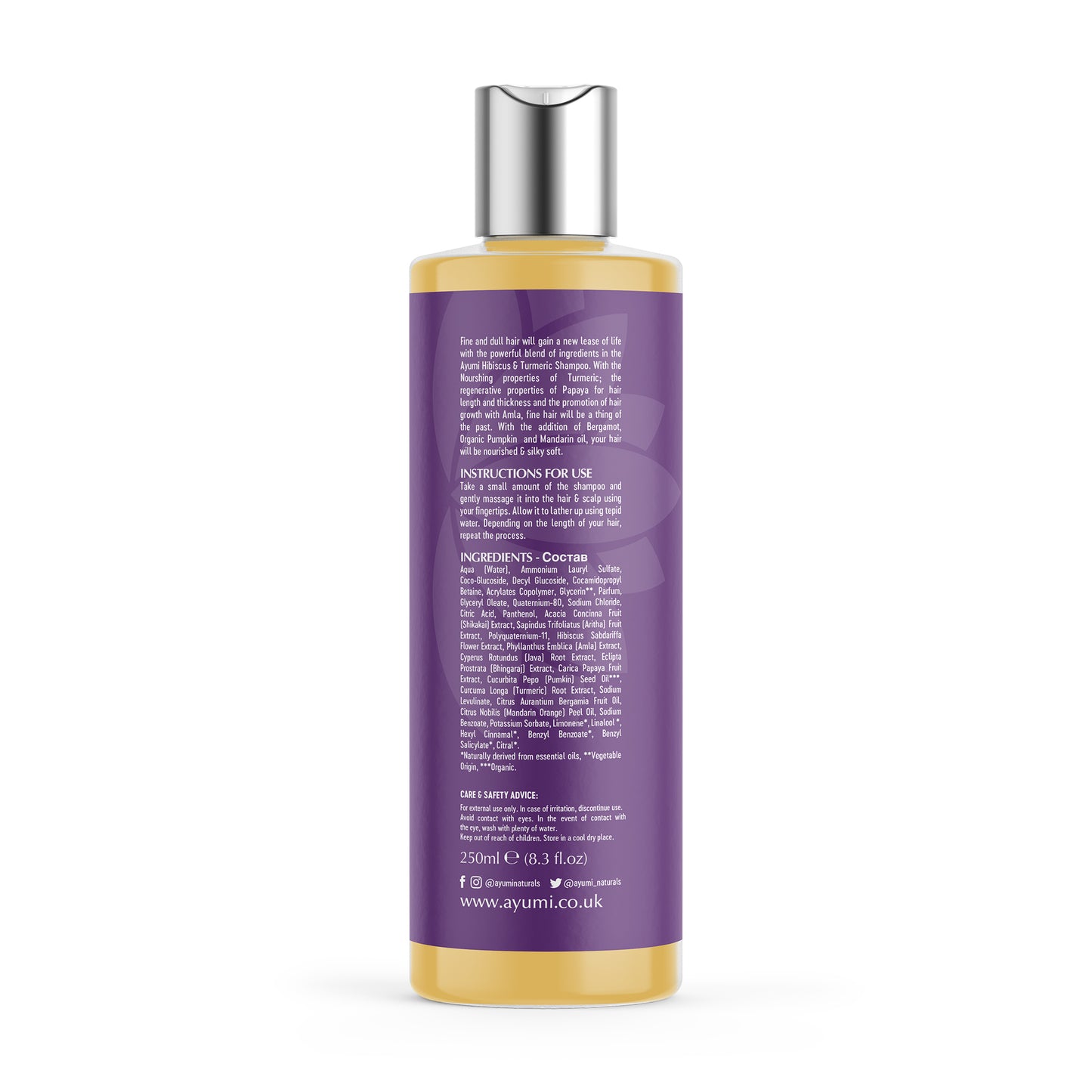 Shampoing Ayurvédique Hibiscus & Curcuma - 250ml